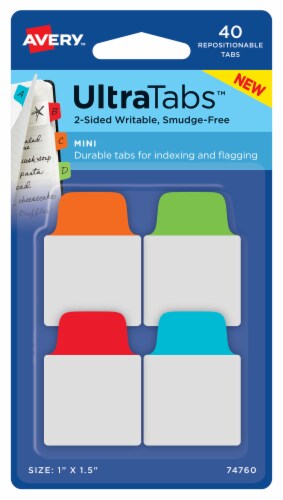Avery UltraTabs™ Mini Tabl Labels 40 Pack Perspective: front