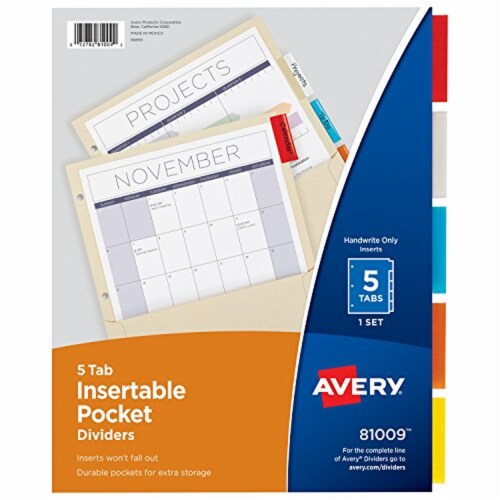 Avery™ Advantages Insertable Pockets 'n Tabs Dividers Perspective: front