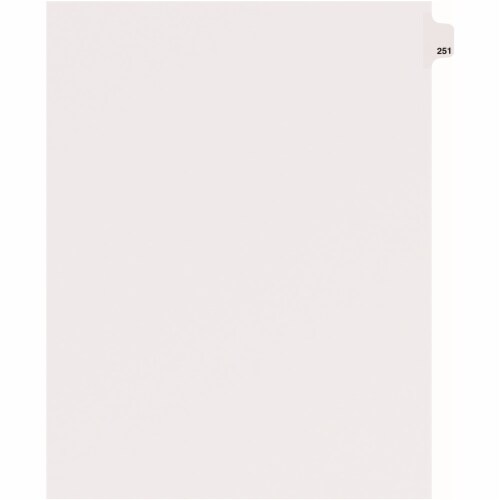 Avery Side Tab Individual Legal Dividers - 25 x Divider(s) - Side Tab(s) - 251 - 1 Tab(s)/Set - 8.5 Avery Side Tab Individual Legal Dividers - 25 x Divider(s) - Side Tab(s) - 251 - 1 Tab(s)/Set - 8.5