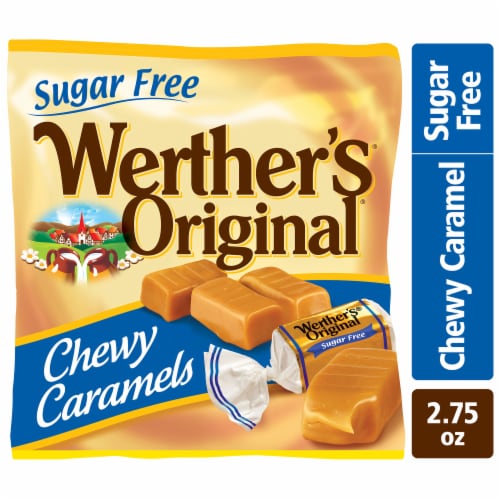 Werther's Original Sugar Free Chewy Caramel Candies Perspective: front