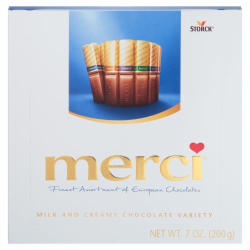 Merci Finest European Milk Chocolates Perspective: front