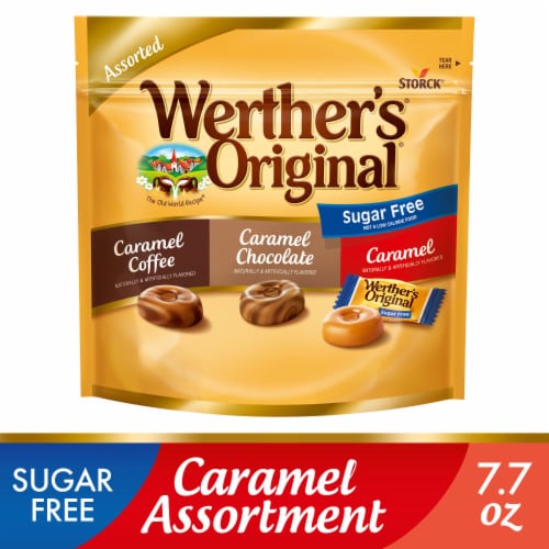 Werther's Original Hard Sugar Free Assorted Flavors, Caramel Candy Perspective: front