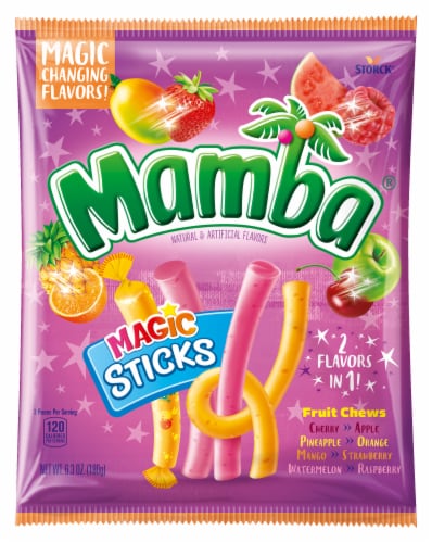 Mamba® Magic Sticks Fruit Chewy Candy Sticks Perspective: front