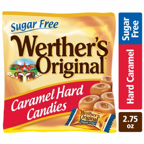 Werthers Original Hard Sugar Free Caramel Candy Perspective: front