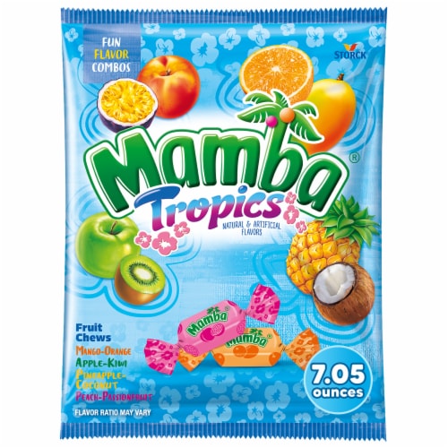 Mamba® Tropics Fruit Chews Chewy Candy Perspective: front