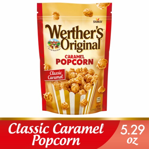 Werther's Original Caramel Popcorn Resealable Pouch Perspective: front