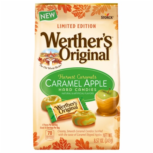 Werther's® Original® Harvest Caramels Caramel Apple Hard Halloween Candy Bag Perspective: front