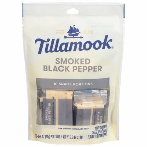 Tillamook® Smoked Black Pepper Snack Cheese Perspective: front