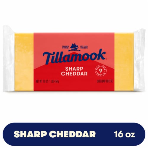 Tillamook Sharp Cheddar Cheese Block Perspective: front
