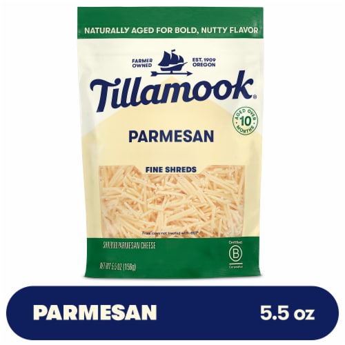 Tillamook Parmesan Shredded Cheese Perspective: front