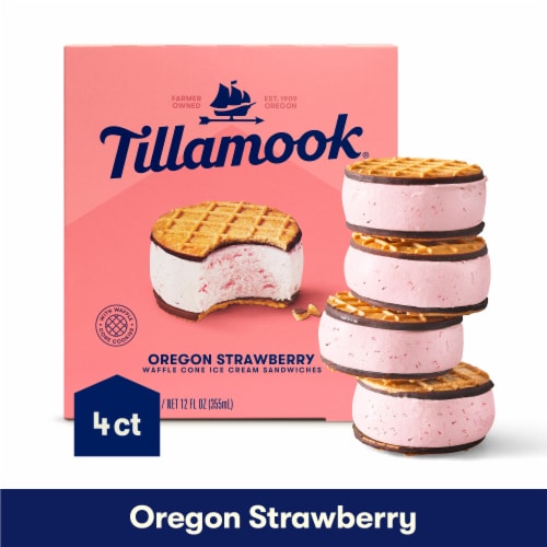 Tillamook Oregon Strawberry Ice Cream Sandwiches