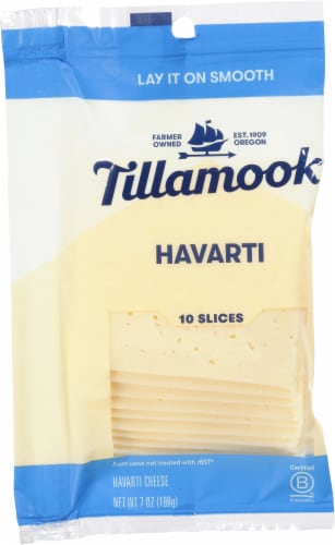 Tillamook® Havarti Sliced Cheese Perspective: front