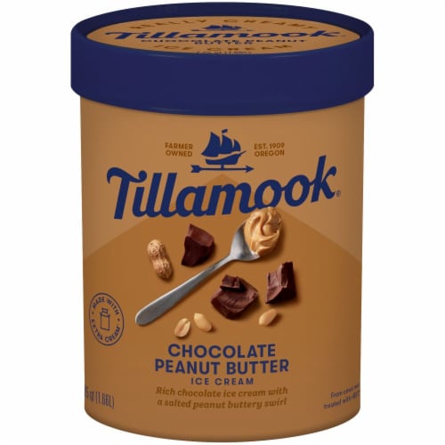 Tillamook® Chocolate Peanut Butter Ice Cream Perspective: front