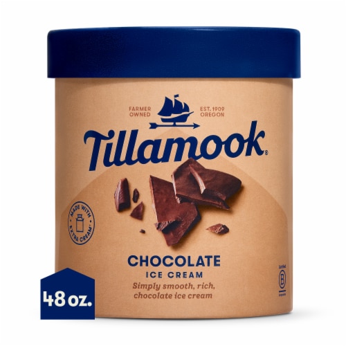 Tillamook Chocolate Ice Cream Tub, 48 oz - QFC