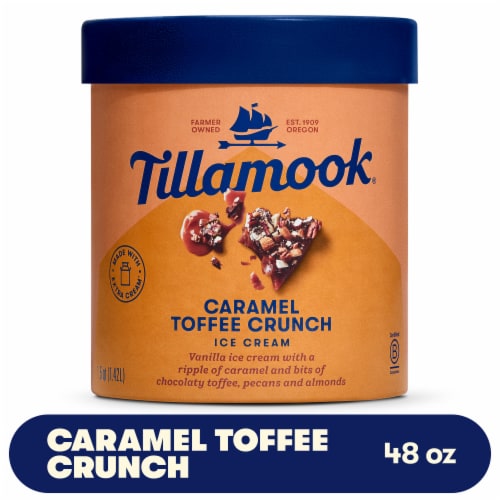Tillamook Caramel Toffee Crunch Ice Cream Perspective: front
