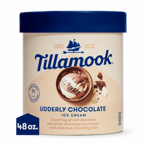 Tillamook Udderly Chocolate Ice Cream Perspective: front