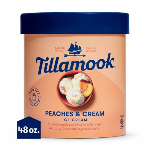 Tillamook Peaches & Cream Ice Cream