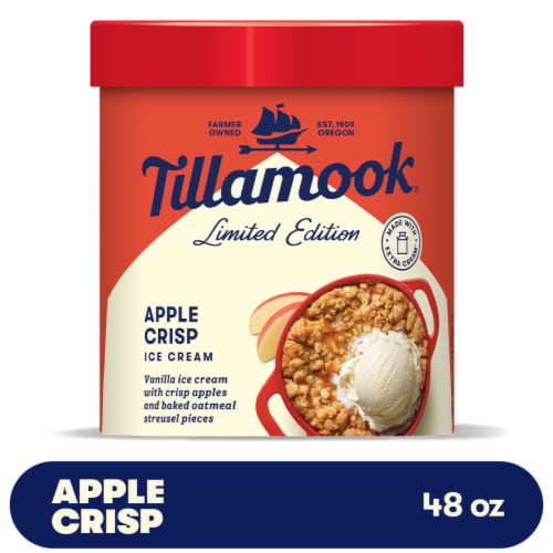 Tillamook Apple Crisp Ice Cream Tub Perspective: front