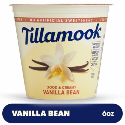 Tillamook Vanilla Bean Low Fat Yogurt Cup Perspective: front