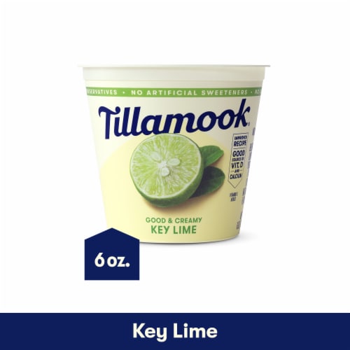 Tillamook Low Fat Key Lime Good & Creamy Yogurt Perspective: front
