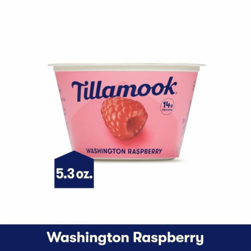 Tillamook Raspberry Greek Yogurt Cup Perspective: front