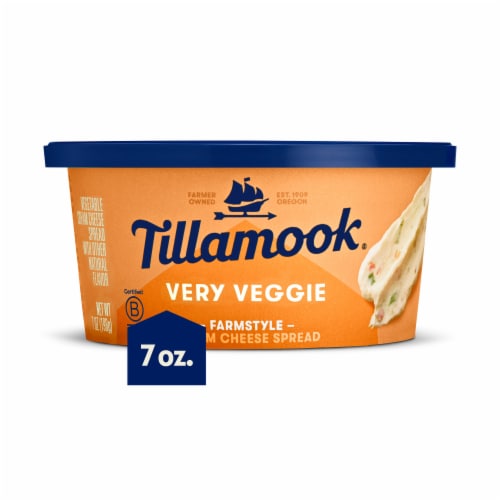 Tillamook Farmstyle Very Veggie Cream Cheese Spread Perspective: front