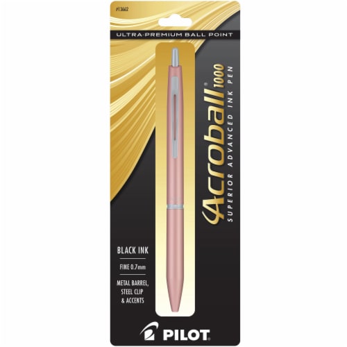 Pilot® Acroball® 1000 Black Ink Ball Point Pen - Rose Perspective: front