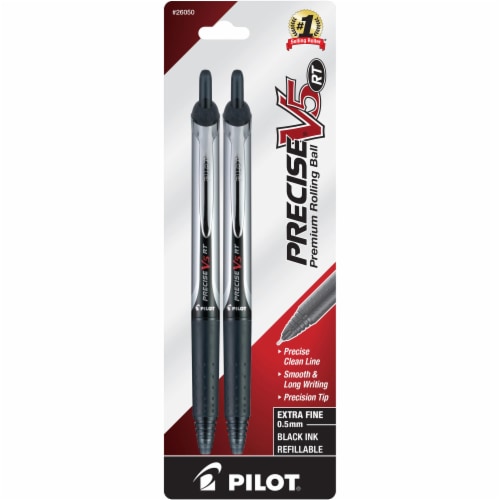 Pilot® Black Precise V5 RT Premium Rolling Ball Pens Perspective: front