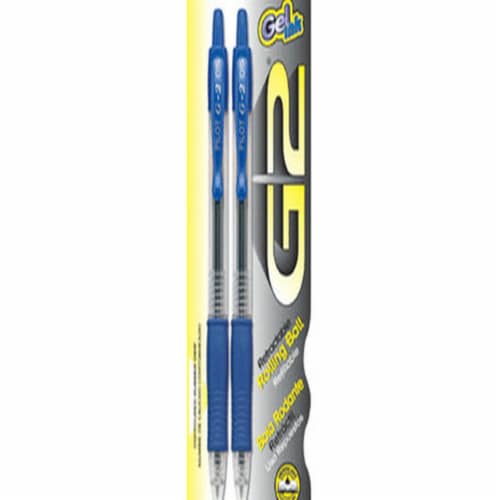 Pilot G2 Retractable Gel Ink Pen, Extra Fine, Blue 31015, 2 Ct Perspective: front