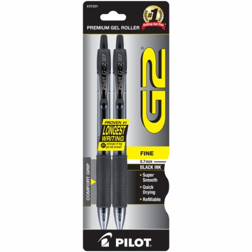 Pilot® G2® Comfort Grip Fine Point Premium Gel Roller Pens - Black Perspective: front