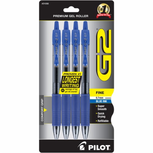Pilot® G2® Fine Point Premium Gel Pens - Blue Perspective: front