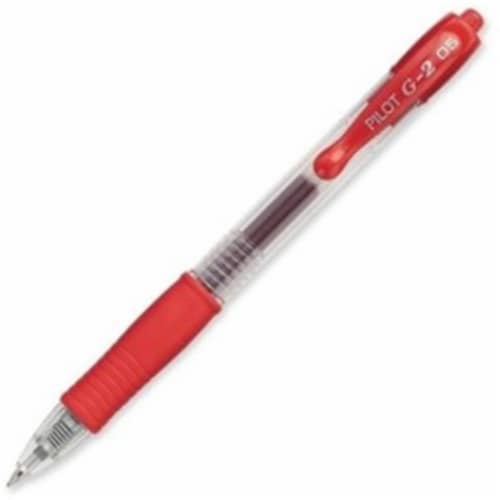 Pilot Corporation Of America  UPC G2 Retractable Gel Ink Rolling Ball Pen .5mm Red Perspective: front