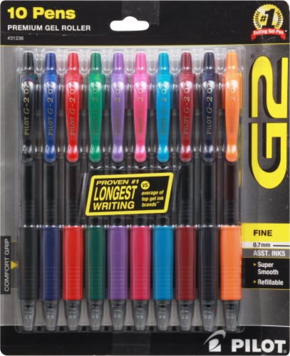 Pilot® G2 0.7mm Fine Comfort Grip Gel Roller Pens - Assorted, 10 pk -  Smith's Food and Drug