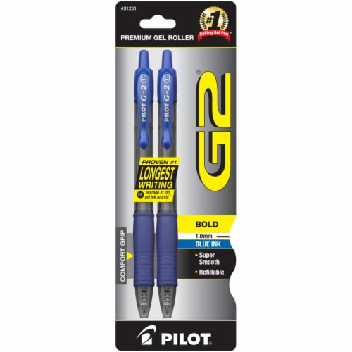 Pilot G2 Bold Point Premium Gel Roller Pen - Blue Perspective: front
