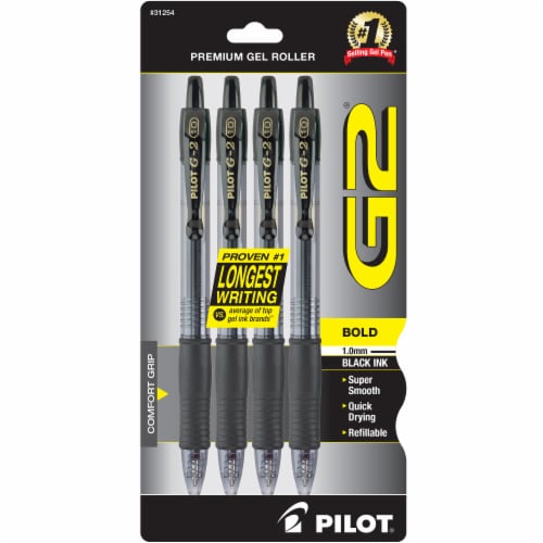 Pilot® G2® Black Bold Point Gel Pens Perspective: front