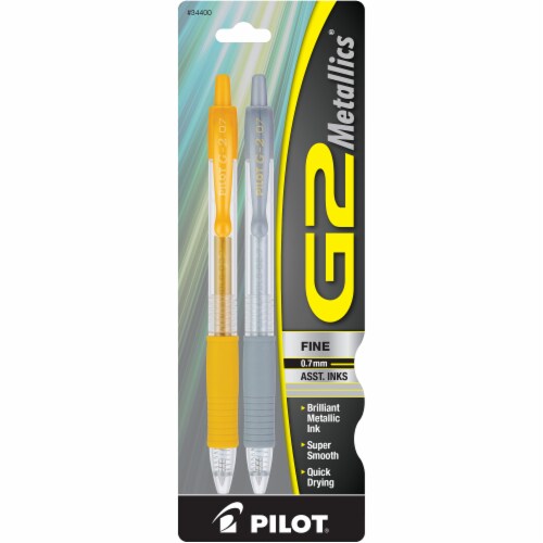 Pilot® G2 Metallics® Fine Point Ink Pens Perspective: front