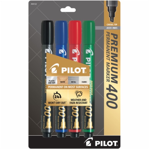 Pilot® Premium 400 Chisel Point Permanent Markers Perspective: front