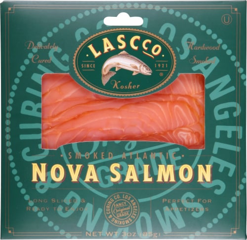 Lascco Nova Sliced Smoked Salmon Perspective: front