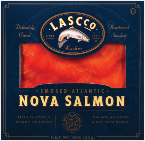Lascco Smoked Atlantic Nova Salmon Perspective: front