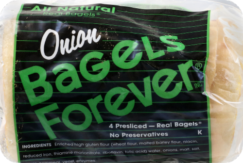 Bagels Forever® Onion Frozen Bagels Perspective: front