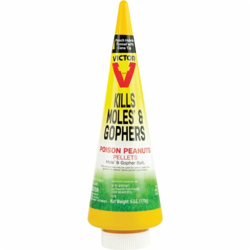 Victor® Mole & Gopher Poison Peanuts Pellets Bait Perspective: front