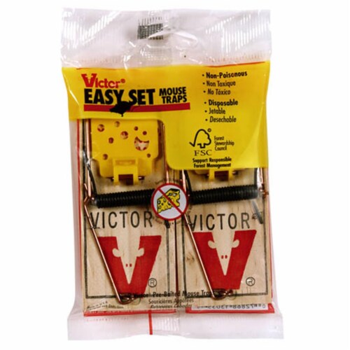 Victor Snap Trap For Mice 2 pk - Total Qty: 36; Each Pack Qty: 2; Total Items Rec: 72, Case of: 36 - Kroger
