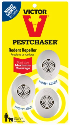 Victor® Mini PestChaser Rodent Repeller with Night Light Perspective: front