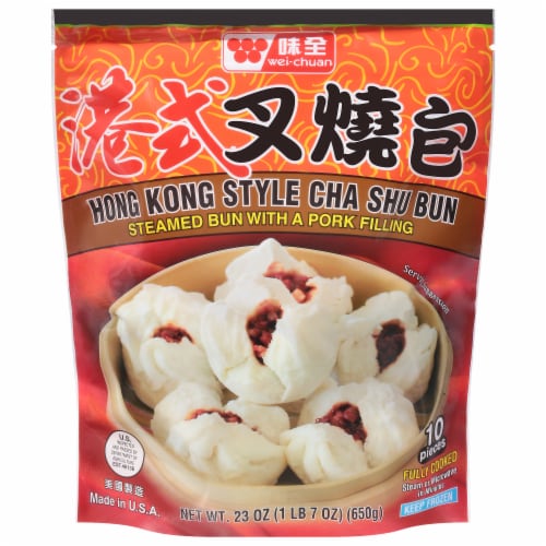 Wei Chuan Hong Kong Style Cha Shu Mini BBQ Pork Buns Perspective: front
