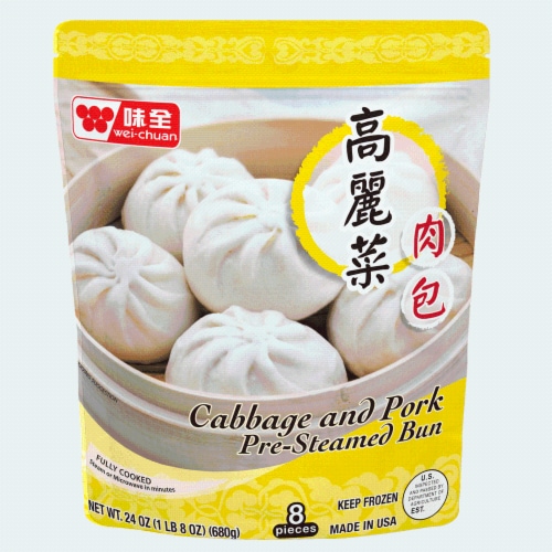 Wei-Chuan Cabbage & Pork Pre-Steamed Bun Perspective: front