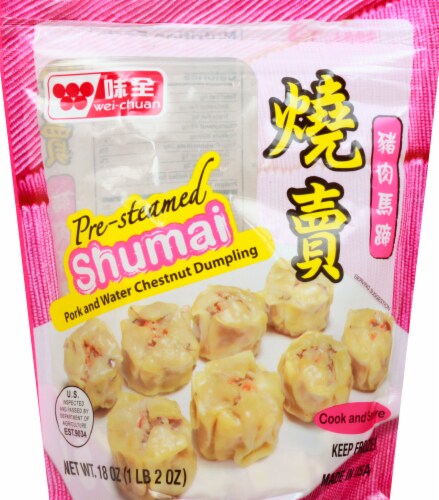 Wei-Chuan Pre-Steamed Shumai Pork and Water Chestnut Dumpling Perspective: front