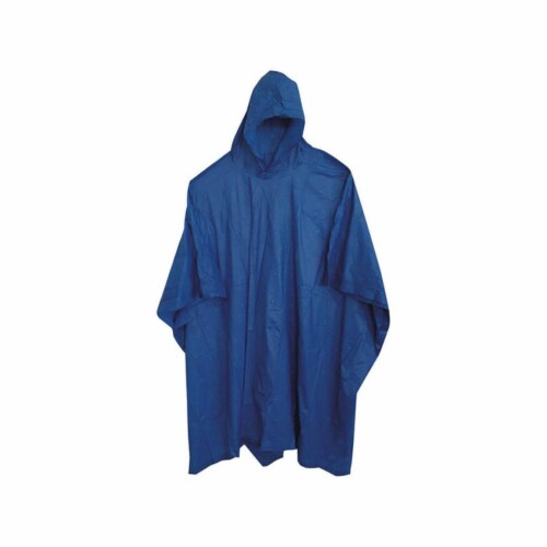 Boss  Blue Vinyl Rain Poncho&#44; One Size Fits All Perspective: front