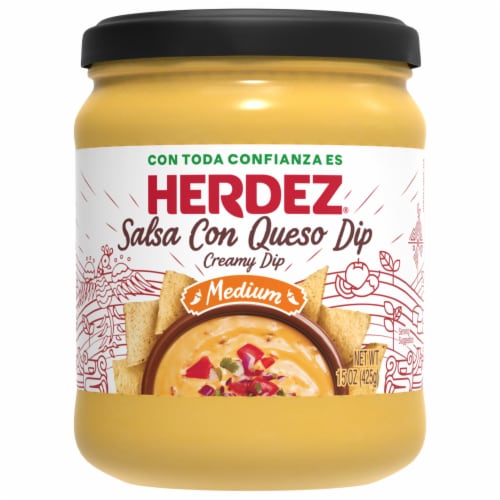 Herdez® Queso Con Salsa Medium , 15 Oz. Perspective: front