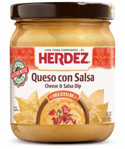 Herdez® Queso Con Salsa Medium , 15 Oz. Perspective: front
