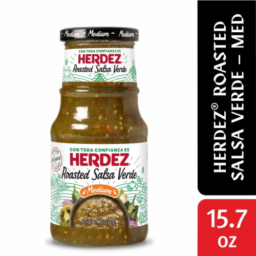 Herdez® Roasted Salsa Verde Medium, 15.7 Oz. Perspective: front